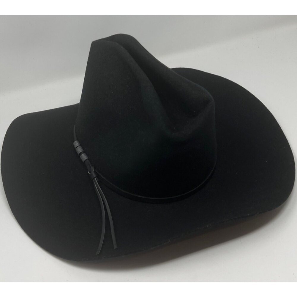 Vintage Dorfman Pacific Black DynaFelt Men's Cowboy Western Hat Size 7 -1/4 58